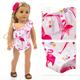 17-18 Inch/43.18-45.72 Cm Newborn Baby Girl Doll Clothes, Flamingo Jumpsuit Swimsuit, Doll Bikini Summer Swimsuit, Excluding Dolls