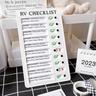 1pc Checklist Memo Board Portable Daily Affairs Checklist Plastic Board With Slider