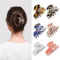 Acetic Acid Tortoiseshell Plaid Hair Claw Clip Non-slip Strong Hold Grip Hair Jaw Clip For Thick Hair Accessories