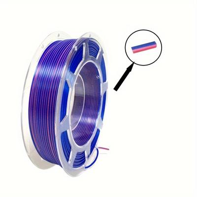 TEMU Pla Silk Dual Color 3d Printer Filament, 200g 1.75 Mm 3d Printing Material, Dimensional Accuracy +/- 0.02 Mm, Fits Most 3d Printers