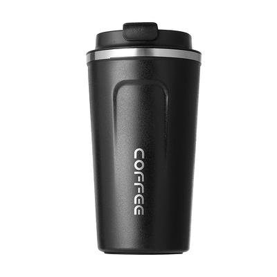 TEMU 1pc Double Walled Stainless Steel Vacuum Travel Mug, 510ml/17.2oz Reusable Insulated Tumbler Cup For Coffee, Tea Christmas Gift Image