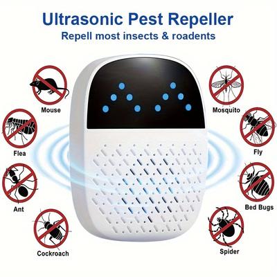 1pc, Double Horn Enhanced Version Ultrasonic Insect Repellent Indoor Electronic Insect Repellent Applicable To Mosquitoes Mice Cockroaches Spiders And Insects