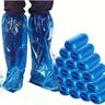 5/10/20 Pairs Disposable Shoe Covers Disposable Non Slip Plastic Boot Covers Long Waterproof Shoes Covers Safety Boot Shoe Covers 21.6 Inch Tall Shoe Coverings For Men Women Rainy Day Use