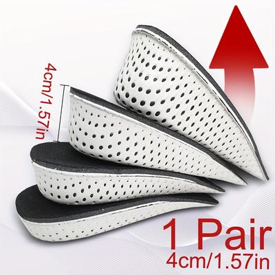 "TEMU 1 Pair Eva Height Increase Insoles - Invisible, Comfortable & Breathable With Shock Absorption, Odor-neutralizing Design, In 1.57"", 1.96"", And 2.16"" Sizes"