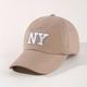 Simple Ny Embroidered Baseball Cap Trendy Solid Color Unisex Dad Hat Lightweight Adjustable Sun Hats For Women Men