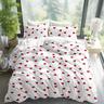 3pcs Brushed Duvet Cover Set (1*duvet Cover + 2*pillowcase, Without Core), Love Print Bedding Set, Soft And Skin-friendly Duvet Cover, For Bedroom, Guest Room