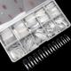 500 Pcs Clear French Acrylic Nail Tips With Box - Half Cover Coffin False Nails For Salon And Diy Nail Art