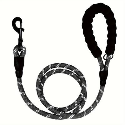 TEMU 4/5/6ft Strong Pet Dog Leash With Padded Handle, High Reflective Dog Rope For Night Walking, Reflective Outdoor Leash For Small, Medium And Large Dogs Image