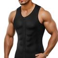 Get Fit Fast: Men's Neoprene Sweat Sauna Vest With High Stretch Zip Up Waist Trainer Tank Top