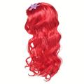 Girls Little Mermaid Red Wig Girls Mermaid Cosplay Long Hair For Party, Ideal Choice For Gifts