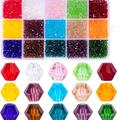 1500pcs Bicone Glass Beads 4mm Bicone Crystal Beads For Jewelry Making Faceted Crystal Glass Beads 15 Colors For Diy Beading Projects Bracelets Necklaces Earrings Suncatcher Crafts