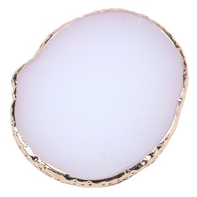 TEMU Art Nails Supplies Round Resin Agate Stone Nail Color Palette Gel Polish Pallet Mixing Plate Pad Image