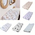 1pc Baby Fitted Sheet, Soft Comfortable Bedding Fitted Sheet Plush Printed Diaper Baby Changing Pad Cover