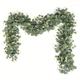 1/4pcs, Eucalyptus Leaves Garland, White Flowers, Silvery Dollar Eucalyptus Leaves Gypsophila Garland, Artificial Greenery Vines For Wedding Party Mantle Table Runner, Home Decor, Offices Decor