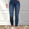 Slant Pocket Skinny Jeans, High-stretch Washed Comfortable Denim Pants, Women's Denim Jeans & Clothing