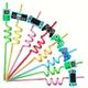 4pcs Video Game Party Favors, Game Controller Drinking Straws, Goodie Gifts, Party Supplies, Cartoon Game Bendy Straws Plastic Straw Toy, Pvc Bar Party Straws