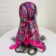 "35.4"" Paisley Print Bandana Classic Print Square Scarf Elegant Imitation Silk Scarf Head Wrap Women Hair Accessories"