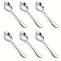 6/12pcs Coffee Spoon Set, Stainless Steel Dessert Spoon, Mini Tea Spoon
