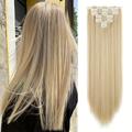 7pcs/set Straight Hair Extension Full Head Long Straight Hair Extensions Clip Ins Double Weft Thick Hair Extensions For Women 22 Inch Hair Clips Hair Accessories