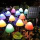 1 Set Solar Small Mushroom Lights, Waterproof Solar Patio Lights, With Remoted Control, Solar Fairy Lights For Garden Yard Porch Wedding Party Decor