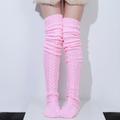 Twist Knit Thigh High Socks, Thick & Warm Solid Over The Knee Socks, Women's Stockings & Hosiery