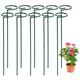 4pcs/10pcs Garden Plant Stakes, Garden Metal Single Stem Plant Support, Garden Flower Support For Tomatoes, Orchid, Peony, Rose
