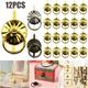 12pcs Antique Bronze Mini Knobs, Vintage Ring Pull Handles, Diy Jewelry Box Cabinet Cupboard Dresser Drawer Handle, Knob Decor