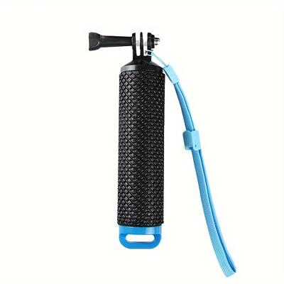 TEMU Floating Action Camera Hand Grip With Adjustable Anti-lost Rope & /blue/ - Abs Material, Ideal For Surfing, Diving & Water Sports Photography Image