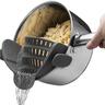 1pc Pot Strainer And Pasta Strainer - Adjustable Silicone Clip On Strainer For Pots, Pans, And Bowls - Kitchen Colander, Kitchen Gadgets, Noodle Strainer, Food Strainer - Gray