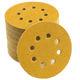 5 Inch Yellow Sanding Discs, 60/80/120/150/180/240/320/400/600 Assorted Grits, 8 Holes 5''/125mm Hook And Loop Aluminum Oxide Sandpapers For Random Orbital Sander