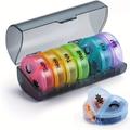 Large Capacity Weekly Pill Organizer For Am/pm, 2 Times A Day, 7 Day Pill Box For Vitamins, Supplements, And Medications