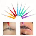 10pcs Eyebrow Bendable Micro Brushes Microbrush Applicators Eyebrow And Eyelash Extension Eyelash Glue Cleaning Brush