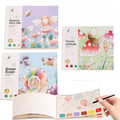 1pc Children Pocket Portable Watercolor Coloring Book With Paint And Brush Graffiti Coloring Book Set Diy Painting Bookmark Art