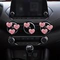 Exquisite Rhinestone Car Perfume Air Freshener Exquisite Rhinestone Heart Shape Ladies Car Air Conditioning Decor Perfume Heart Car Perfume