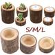 1pc Log Candle Holder, Planter For Succulent Plants, Wedding Festival Desktop Decoration