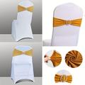 10pcs Premium Stretch Chair Sashes With Buckle Slider - Universal Elastic Chair Ties For Wedding, Party, Ceremony, Reception, And Banquet Decoration