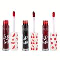 Single Pc 3 Colors 3 Flavors Lipstick Water Lip Glaze Lip Tint Juice Lip Stain Daily Lip Care Moisturizing Hydrating Liquid Lipstick Valentine's Day Gifts