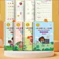 4pcs Reusable Handwriting Calligraphy Book, Early Learning Set - Great Gift, Number Alphabet Drawing Magic Practice Book