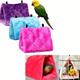 Bird Hammock, Soft Plush Triangle Parrot Hanging Hut Cage Perch Stand Swing Toys For Parakeet Cockatiel Lovebird Budgie