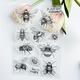 Bee Insect Series Clear Stamp, Clear Silicone Stamp For Card Making Decoration And Diy Scrapbooking Easter Gift