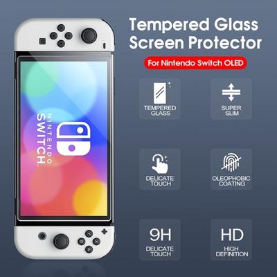 2 Packs For Oled Screen Protector Tempered Glass For Switch Oled, Transparent Hd Clear Anti-scratch Screen Protector
