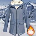 Plus Size Plush Lined Hooded Coat, Casual Long Sleeve Zipper Warm Coat For Winter, Women's Plus Size clothing