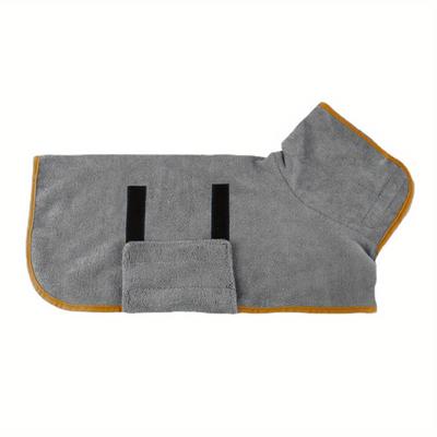 TEMU 1pc Quick-drying Microfiber Pet Hooded Bath Towel - Water Absorbent And Skin Image