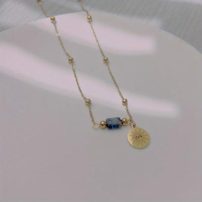 TEMU Pendant Titanium Steel Stone Jewelry Accessories Image