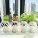 1pc, Ceramic Flower Pot Mini Cat Cartoon Cute Potted Plant Desktop Potted Cat Potted Diy Desk Decoration School Gift