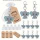 20pcs, Baby Shower Return Favors For Guests, Blue Baby Elephant Keychains, Organza Bags, Thank You Kraft Tags For Elephant Theme Party Favors, Boys Kids Birthday Party Supplies