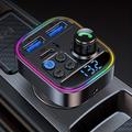 Car Charger Fm Transmitter Wireless Handsfree Calling Aux Audio Mp3 Player Type C Pd 30w Dual Usb Fast Charging Car Charger