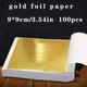 500pcs Golden Foil Paper Imitation Gold Silver Leaf Foil Paper For Gilding Art Craft Decoration, 3.5 By 3.5 Inches