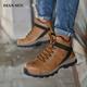 Dian Sen Men Stanley Leather Safety Work Boots Steel Toe Waterproof