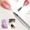Stainless Steel Nail Peeler Nail Art Polish Uv Gel Remover Triangle Stick Rod Pusher Nail Art Tool For Manicure And Pedicure